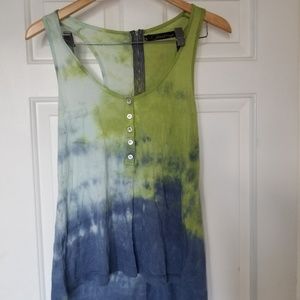 Patterson J. Kincaid Tie dye zip back tank small